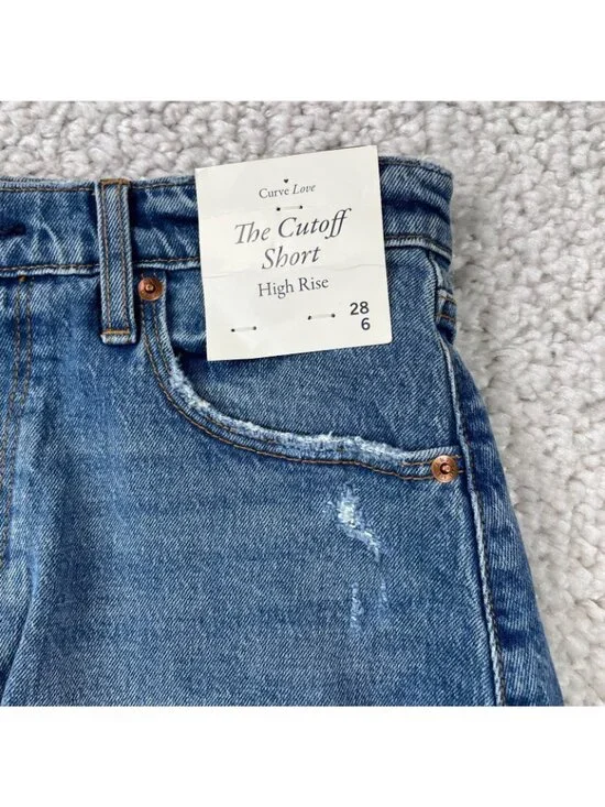 Abercrombie & Fitch The Cutoff Short High Rise Distress Womens 28/6 - Picture 6 of 9